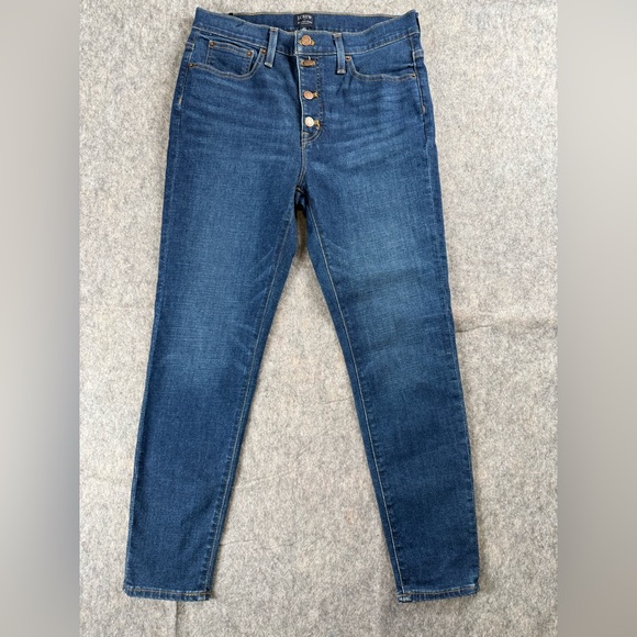 J. Crew Denim - J Crew Curvy 10” Womens Size 30 Button Fly High Rise Skinny Jeans Jegging
